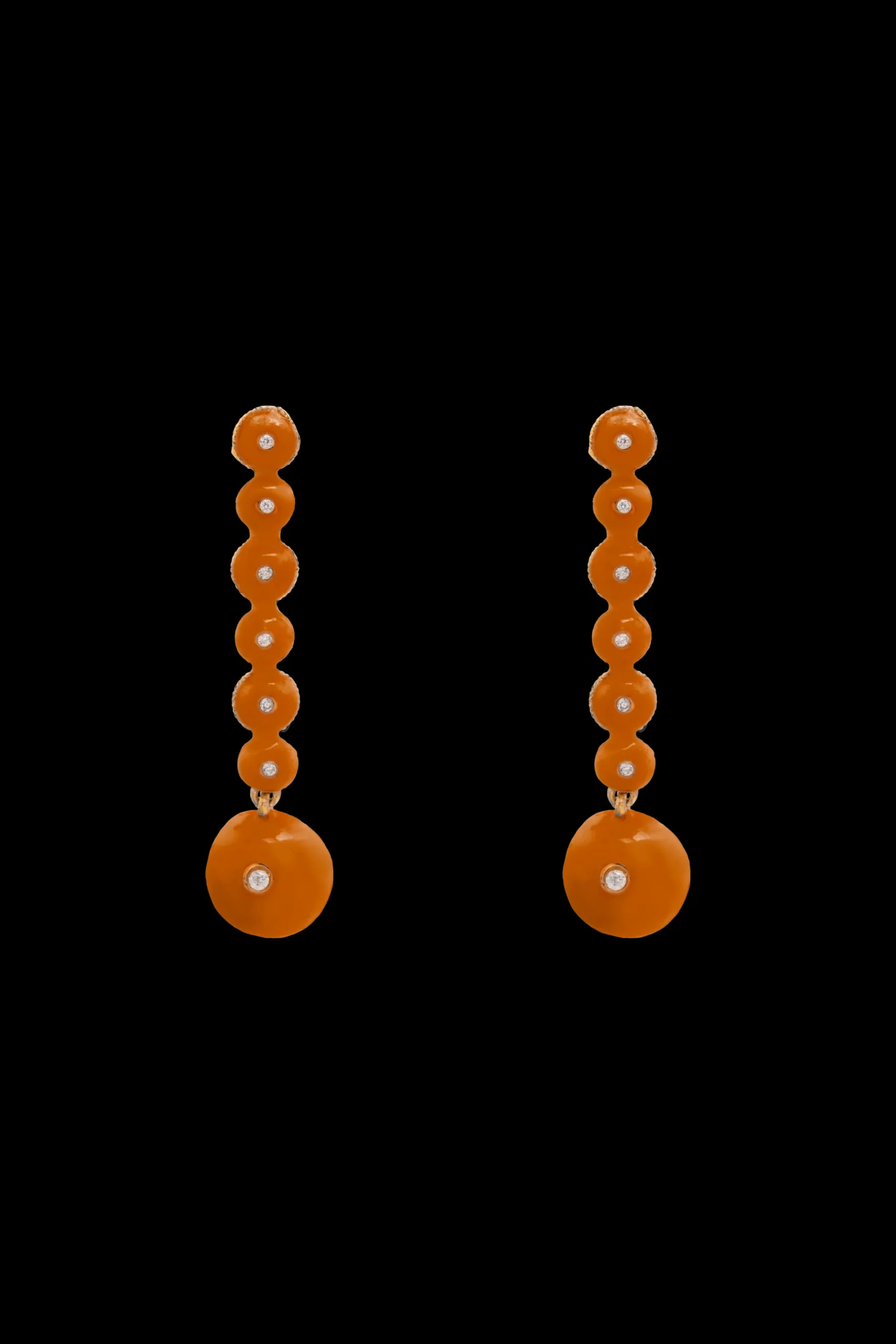 Pendientes Hibiscus Naranja