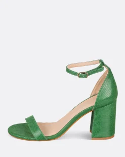 Sandalia Tacón Verde Sonríe