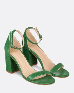 Sandalia Tacón Verde Sonríe