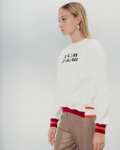 Sudadera Blanca Diana Multicolor
