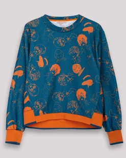Sudadera Marina Azul Naranja