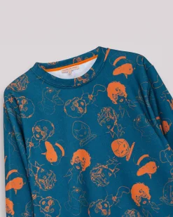 Sudadera Marina Azul Naranja