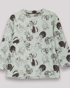 Sudadera Marina Estampada Celeste