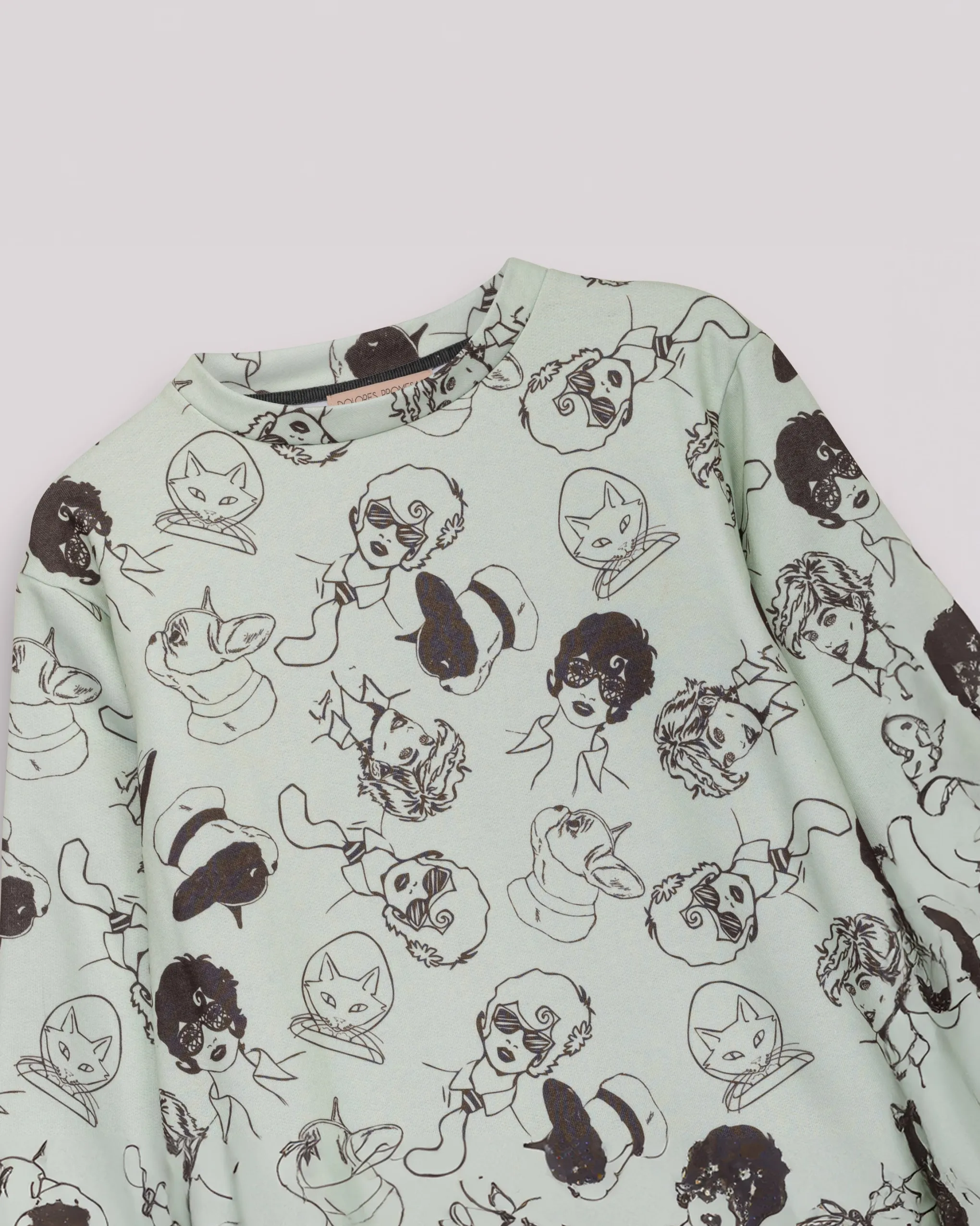 Sudadera Marina Estampada Celeste