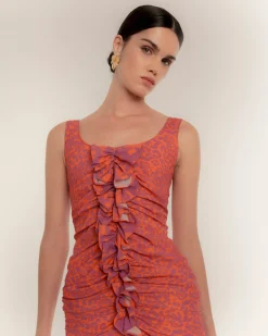 Vestido Coral Cascade