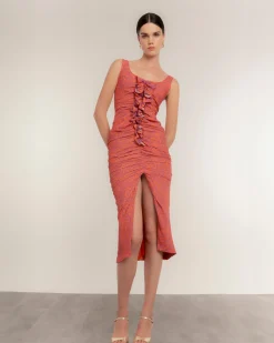 Vestido Coral Cascade