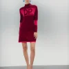 Vestido Corto Cuello Cisne Fucsia Clara