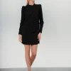 Vestido corto Filipa volantes negro