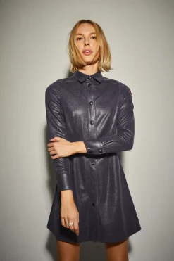 Vestido Cuero Gris