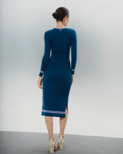 Vestido Midi Azul Promesas Marta