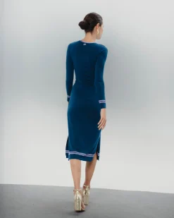 Vestido Midi Azul Promesas Marta