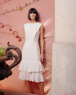 Vestido Midi Blanco Mai