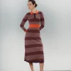 Vestido Midi Color Block Luna