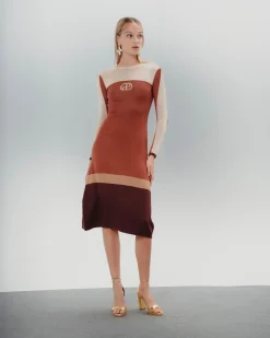 Vestido Midi Color Block Jimena
