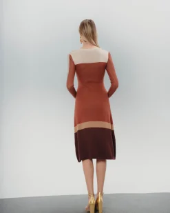 Vestido Midi Color Block Jimena