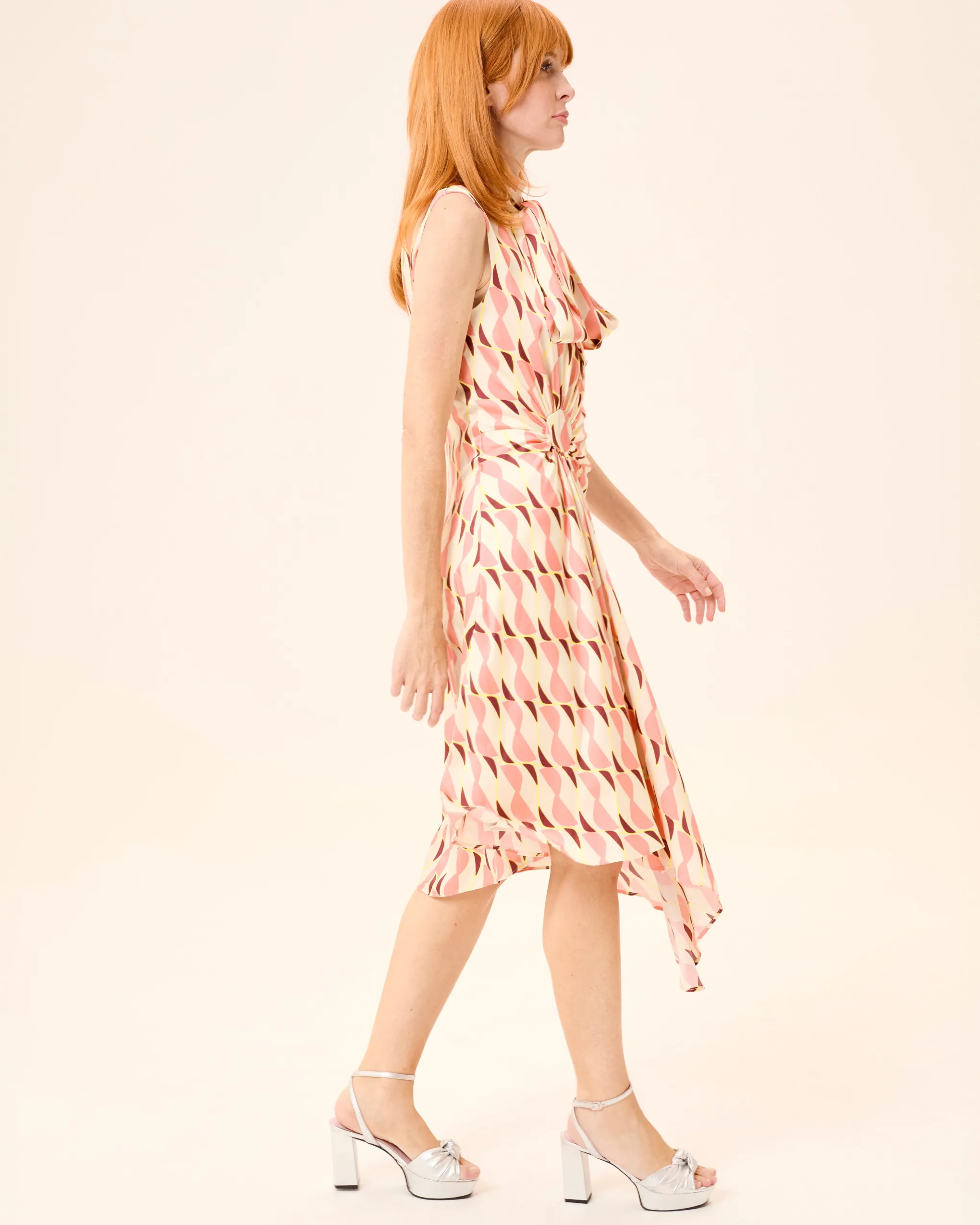 Vestido Midi Drapeado Ondine