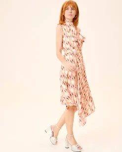 Vestido Midi Drapeado Ondine