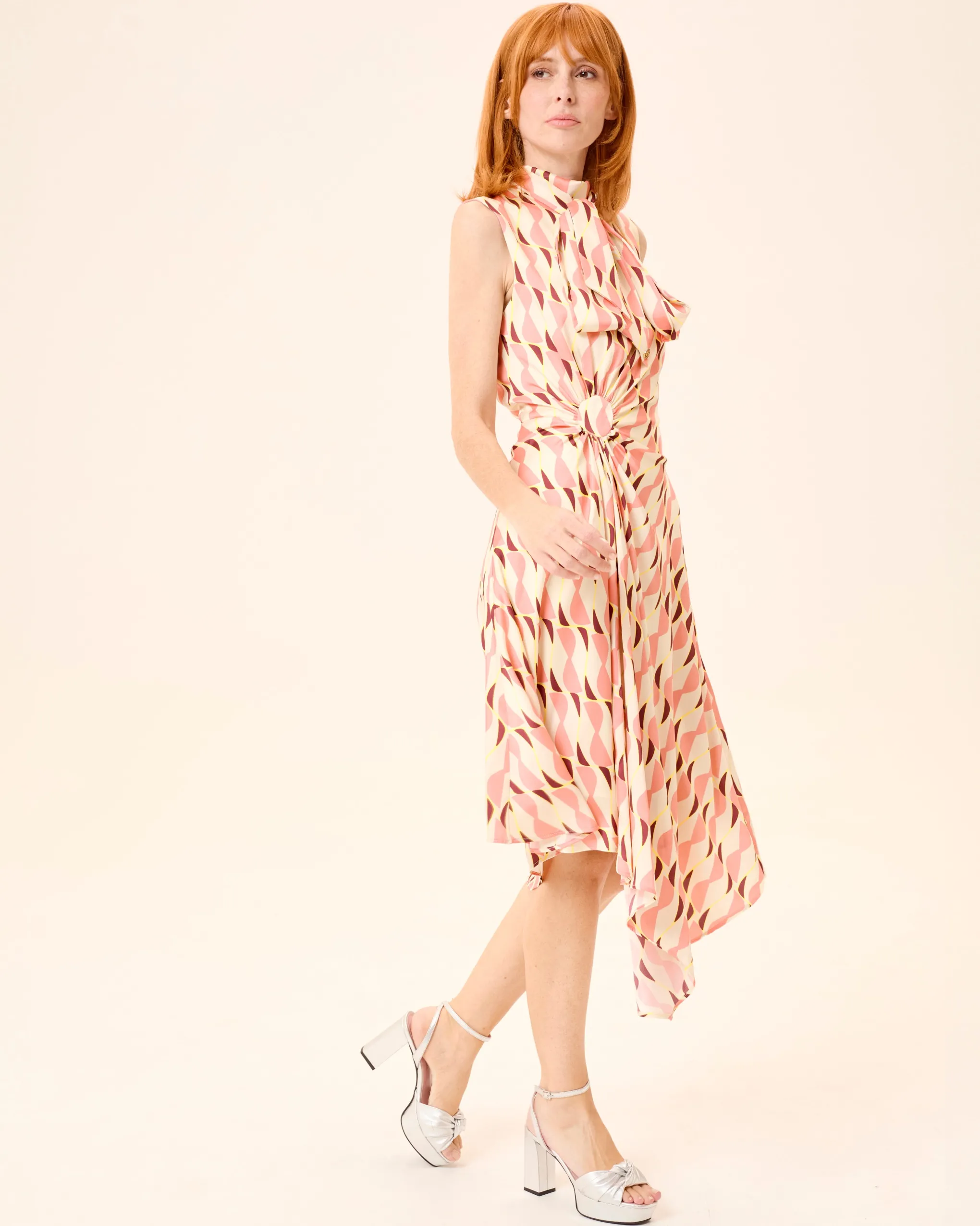 Vestido Midi Drapeado Ondine