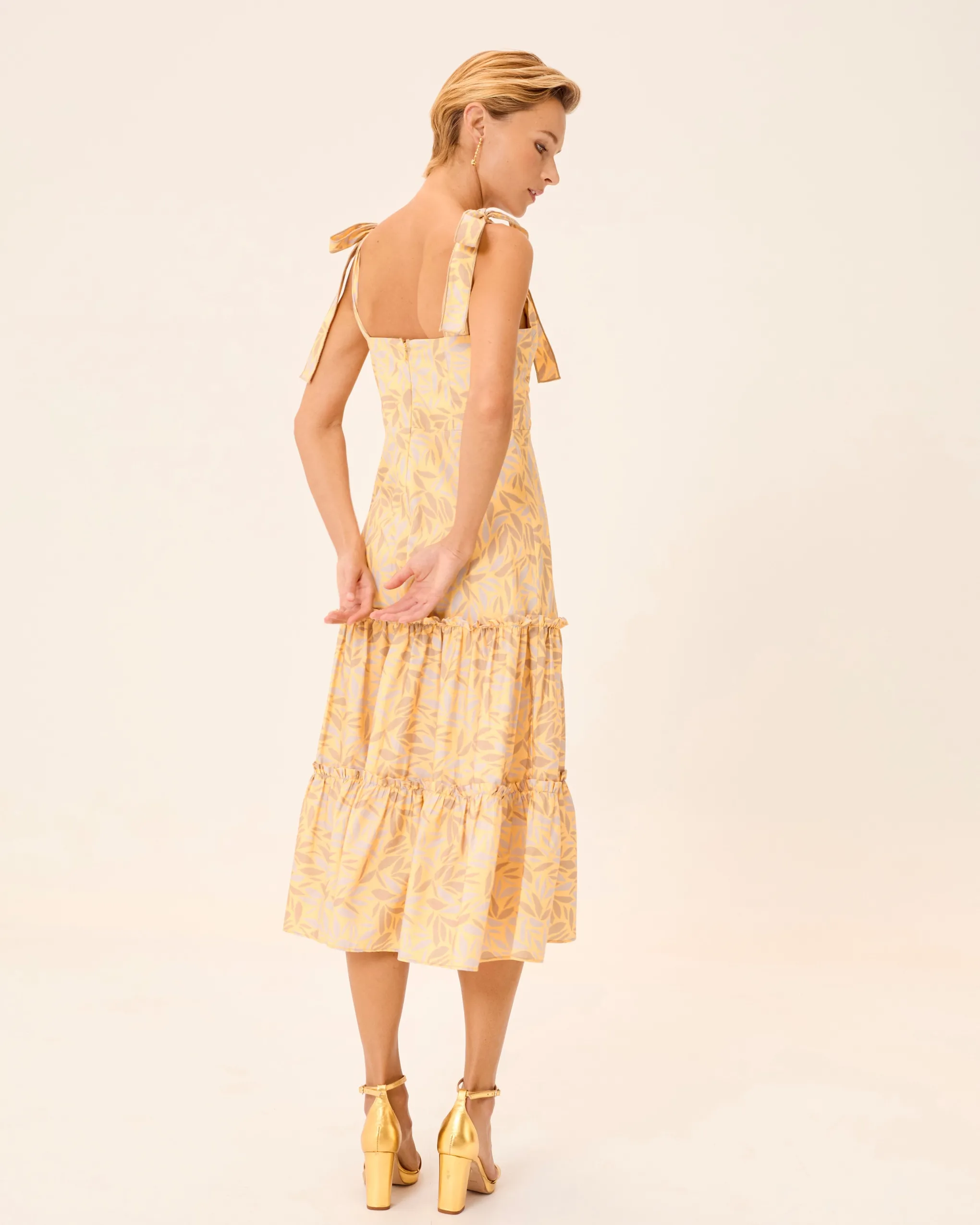 Vestido Midi Estampado Dune