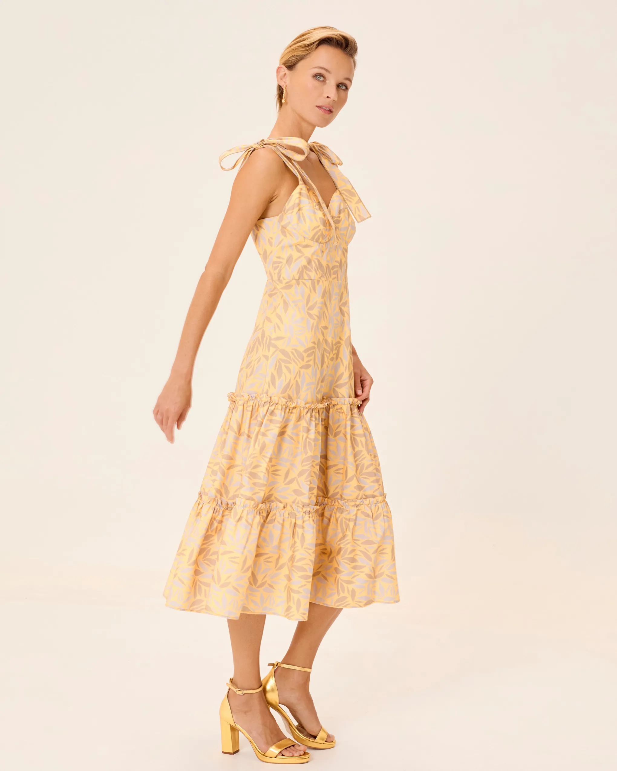 Vestido Midi Estampado Dune