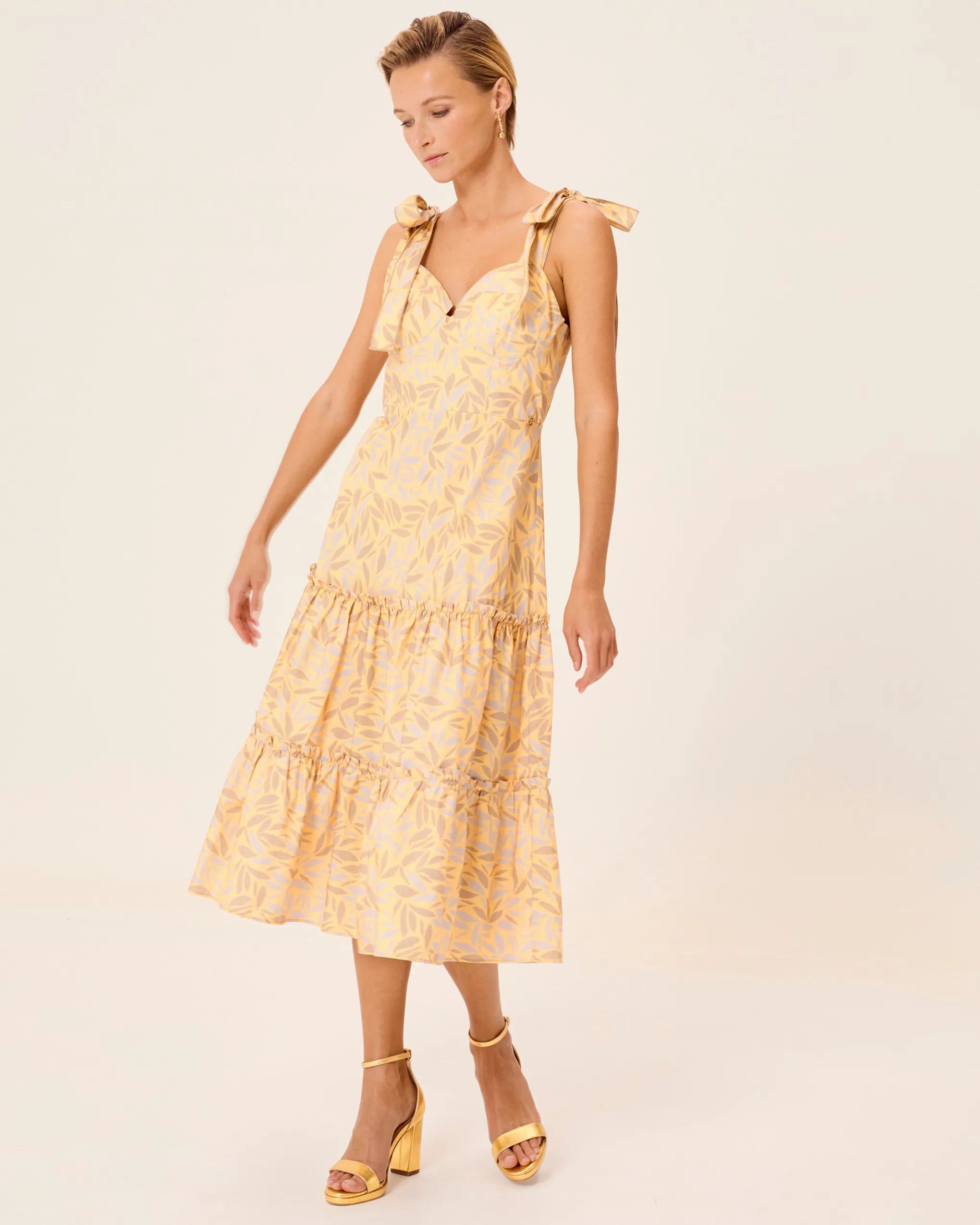 Vestido Midi Estampado Dune