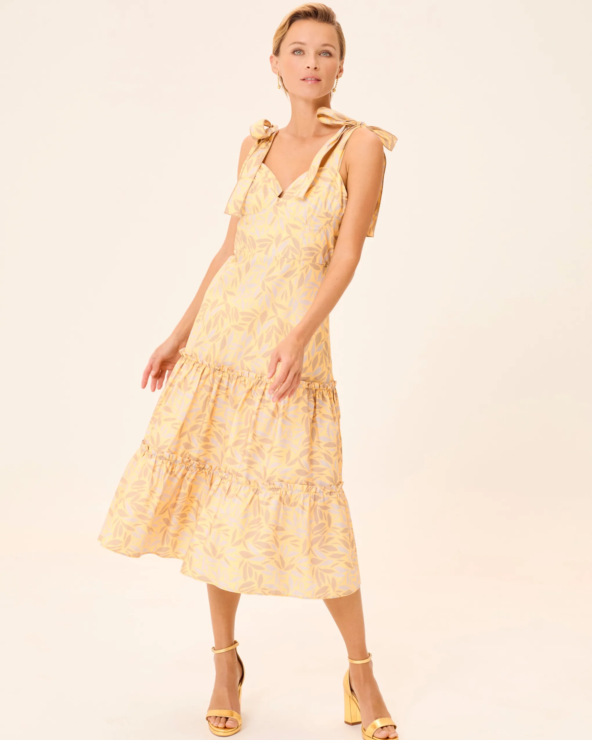 Vestido Midi Estampado Dune
