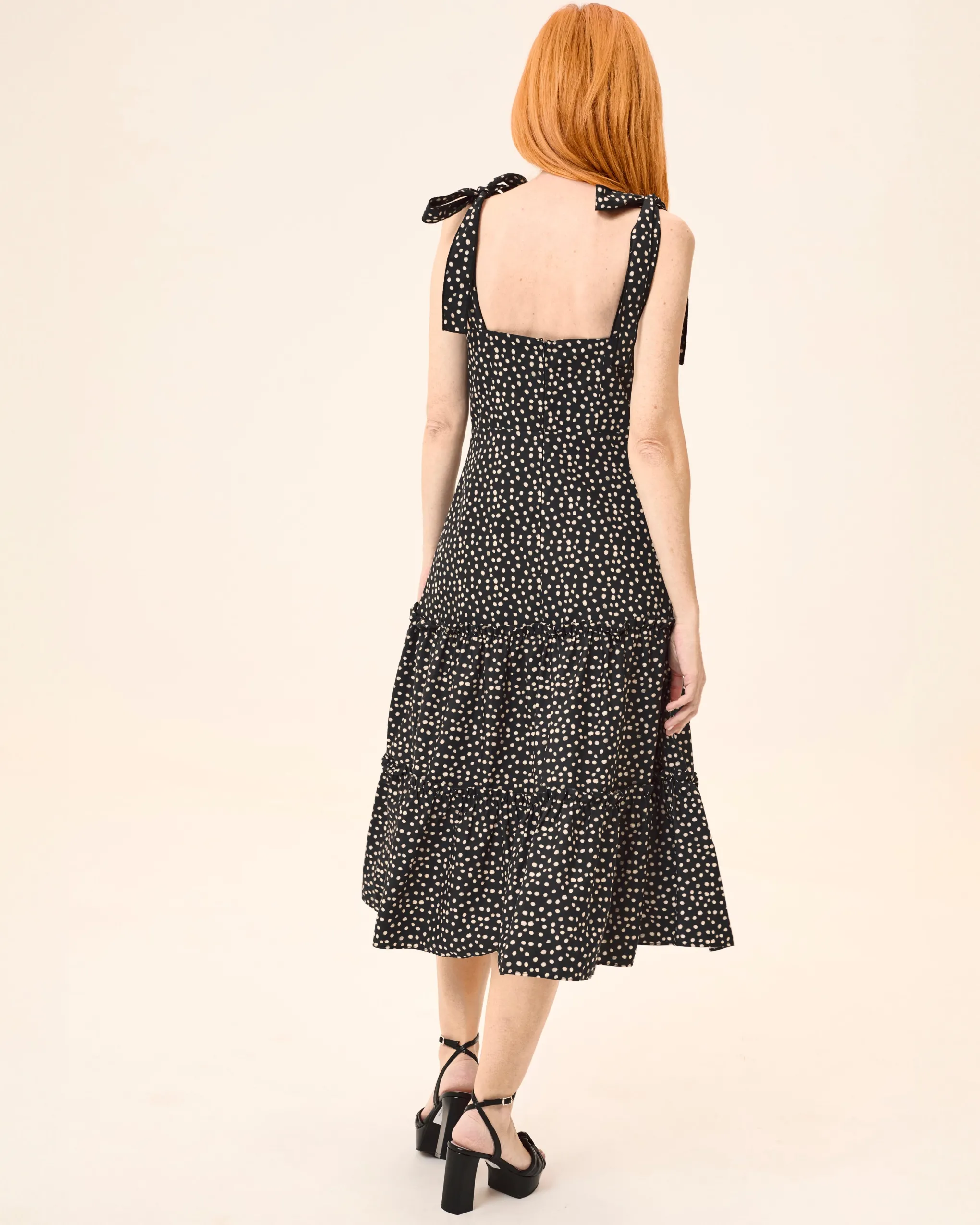 Vestido Midi Lunares Chérie