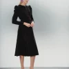 Vestido negro Filipa manga abullonada