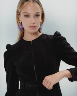 Vestido negro Filipa manga abullonada