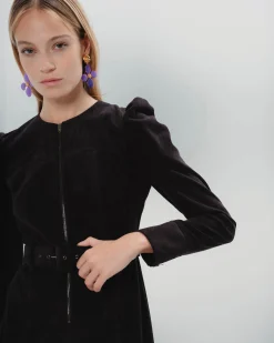 Vestido negro Filipa manga abullonada