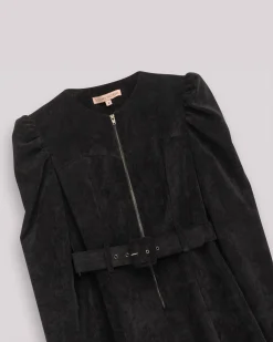 Vestido negro Filipa manga abullonada
