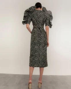 Vestido Negro Lunares Retro Dot