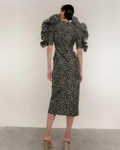 Vestido Negro Lunares Retro Dot