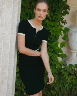 Vestido Negro Punto Corto Tulle