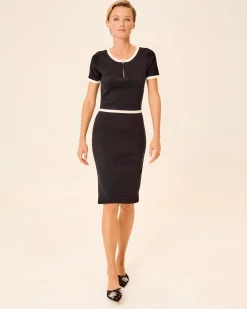 Vestido Negro Punto Corto Tulle